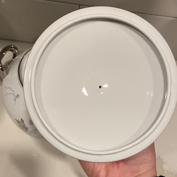 Vintage Baronet China Silver Arbor Covered Vegetable Dish Bavaria Germany - Picture 4 of 9